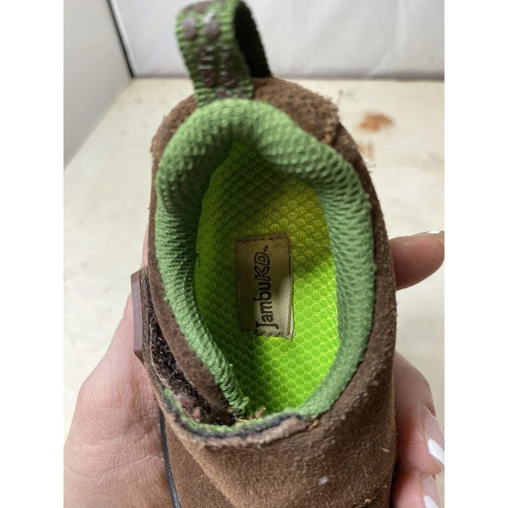Jambu Condor Brown Faux Suede Hook and Loop Sneakers Little Kids Size 4 M